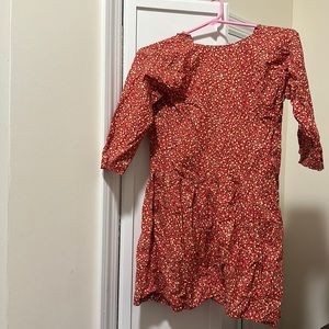 Red vintage floral dress